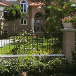 Custom iron fence in Longboat Key Florida